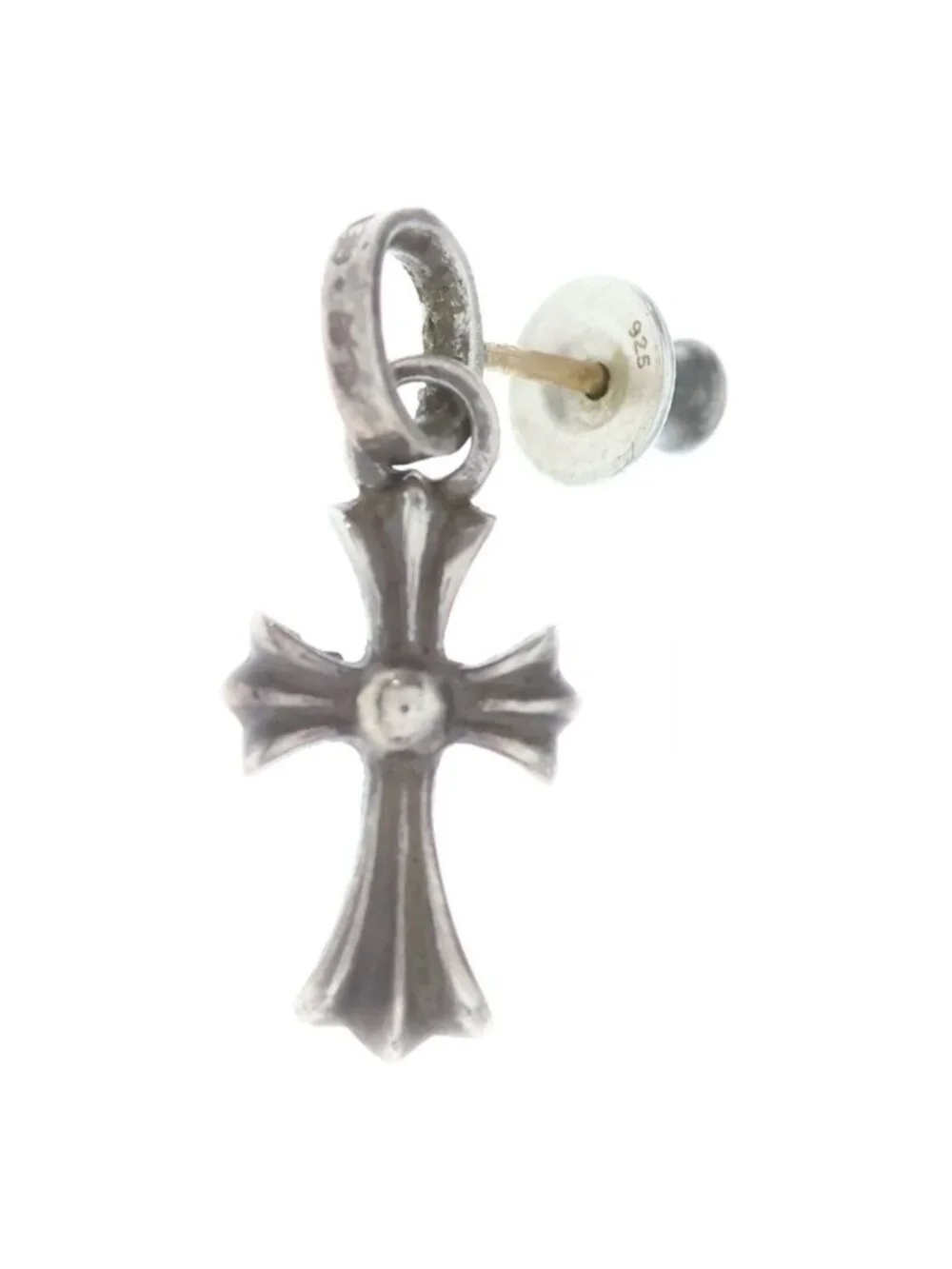 Chrome Hearts Bby Pprchn Baby Fat Cloth Drop Earrings Silver